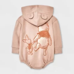 Baby Boys' Winnie The Pooh Sweatshirt Bodysuit - Beige