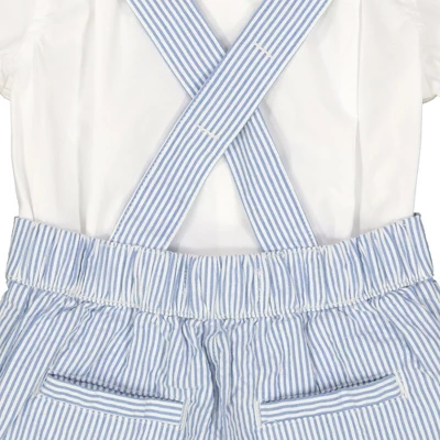 Hope & Henry Baby Organic Cotton Dapper Shortie Overall Set 2 Hope & Henry Baby Organic Cotton Dapper Shortie Overall Set - Image 2