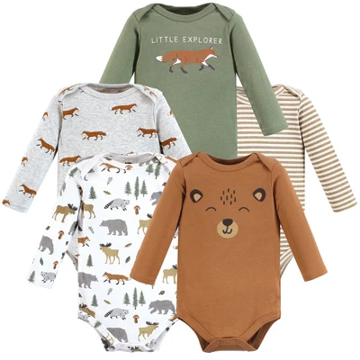 Hudson Baby Unisex Baby Cotton Long-Sleeve Bodysuits, Woodland Animals 7 Hudson Baby Unisex Baby Cotton Long-Sleeve Bodysuits, Woodland Animals - Image 7