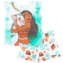 Disney Frozen Moana Princess Rapunzel Snow White Raya And The Last Dragon Baby Girls Peplum T-Shirt And French TerryShorts Outfit Set Infant -Baby Nest Deals Store GUEST 5fb31cf8 e584 42f9 b2f4 fd4383c97819