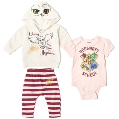 Harry Potter Baby Fleece Pullover Hoodie Bodysuit And Pants 3 Piece Outfit Set Newborn To Infant 9 Harry Potter Baby Fleece Pullover Hoodie Bodysuit And Pants 3 Piece Outfit Set Newborn To Infant - Image 9