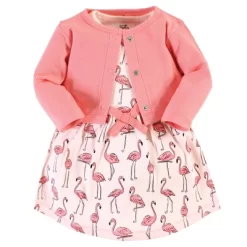 Touched By Nature Baby And Toddler Girl Organic Cotton Dress And Cardigan, Pink Flamingo -Baby Nest Deals Store GUEST 64be5f9b 65a9 41bd 9ff7 019951ba3952