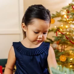 Hope & Henry Girls' Sleeveless Pleated Collar Sateen Party Dress, Infant -Baby Nest Deals Store GUEST 66a03614 e7df 441e b0ef 848088adfdcc