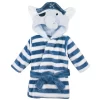 Hudson Baby Infant Boy 2Pc Plush Animal Face Bathrobe, Pirate Elephant Donkey, 0-9 Months