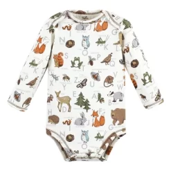 Touched By Nature Organic Cotton Long-Sleeve Bodysuits, Boy Woodland Alphabet 3-Pack -Baby Nest Deals Store GUEST 67f1b2be d388 44a0 aca6 6144a246be09