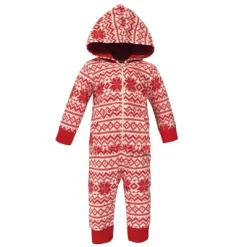 Hudson Baby Infant Fleece Jumpsuits, Coveralls, And Playsuits 2pk, Cream Reindeer