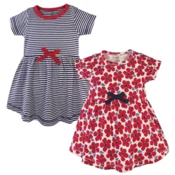 Touched By Nature Baby And Toddler Girl Organic Cotton Short-Sleeve Dresses 2pk, Red Flowers -Baby Nest Deals Store GUEST 72f4b648 17e7 4ae5 84f0 92080657090e