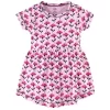 Touched By Nature Baby And Toddler Girl Organic Cotton Short-Sleeve Dresses 2pk, Pink Botanical