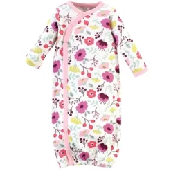 Touched By Nature Baby Girl Organic Cotton Side-Closure Snap Long-Sleeve Gowns 3pk, Botanical -Baby Nest Deals Store GUEST 74216d31 84ac 4d1f 9660 753cf081b5ca