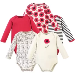 Touched By Nature Baby Girl Organic Cotton Long-Sleeve Bodysuits 5pk, Poppy 11 Touched By Nature Baby Girl Organic Cotton Long-Sleeve Bodysuits 5pk, Poppy -Baby Nest Deals Store GUEST 754d1a3f c423 4683 b28c c3f71efc648d