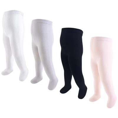 Touched By Nature Toddler And Kids Girl Organic Cotton Tights, Lt. Pink Black 5 Touched By Nature Toddler And Kids Girl Organic Cotton Tights, Lt. Pink Black - Image 5