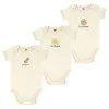 Touched By Nature Organic Cotton Bodysuits 3pk, Peanut