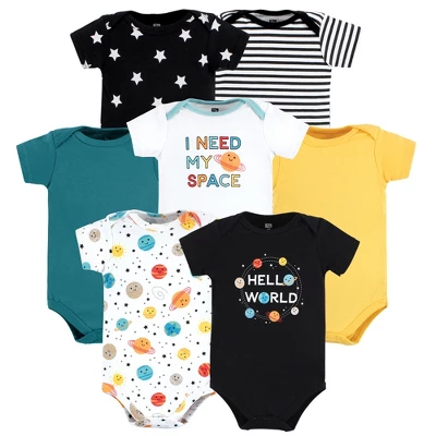 Hudson Baby Cotton Bodysuits, Happy Planets 10 Hudson Baby Cotton Bodysuits, Happy Planets - Image 10