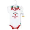 Hudson Baby Infant Boy Cotton Bodysuits, Boy First Valentine Easter