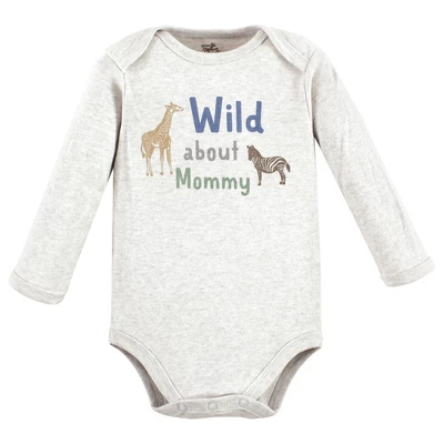 Touched By Nature Infant Boy Organic Cotton Long-Sleeve Bodysuits, Boy Safari 2 Touched By Nature Infant Boy Organic Cotton Long-Sleeve Bodysuits, Boy Safari - Image 2
