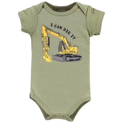 Hudson Baby Infant Boys Cotton Bodysuits, Construction Trucks 4 Hudson Baby Infant Boys Cotton Bodysuits, Construction Trucks - Image 4