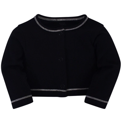 Touched By Nature Baby And Toddler Girl Organic Cotton Dress And Cardigan 2pc Set, Black Fair Isle 2 Touched By Nature Baby And Toddler Girl Organic Cotton Dress And Cardigan 2pc Set, Black Fair Isle - Image 2