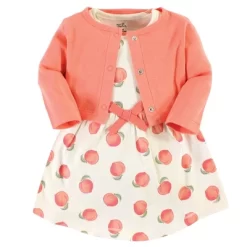 Touched By Nature Baby And Toddler Girl Organic Cotton Dress And Cardigan, Peach -Baby Nest Deals Store GUEST 81ca7b5c 949d 479d 9cc6 8487a6123863