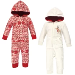 Hudson Baby Infant Fleece Jumpsuits, Coveralls, And Playsuits 2pk, Cream Reindeer -Baby Nest Deals Store GUEST 843907ed 749a 44df a8ee 17fd0175a00c