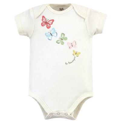 Touched By Nature Baby Girl Organic Cotton Bodysuits 5pk, Butterflies 5 Touched By Nature Baby Girl Organic Cotton Bodysuits 5pk, Butterflies - Image 5