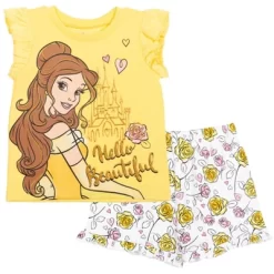 Disney Frozen Moana Princess Rapunzel Snow White Raya And The Last Dragon Baby Girls Peplum T-Shirt And French TerryShorts Outfit Set Infant -Baby Nest Deals Store GUEST 856f9838 1ef2 47b2 8aff 31c439cbc1df