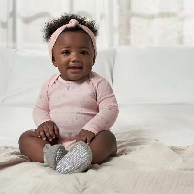 Gerber Baby Girls' Long Sleeve Onesies® Bodysuits, 6-Pack 8 Gerber Baby Girls' Long Sleeve Onesies® Bodysuits, 6-Pack - Image 8