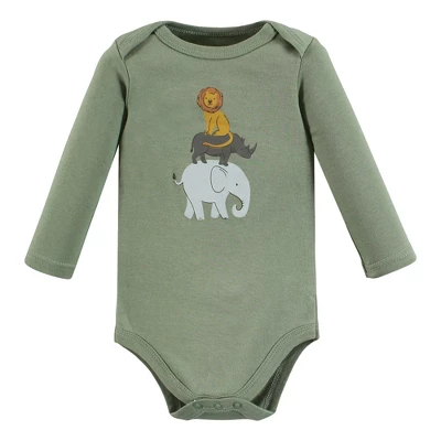 Hudson Baby Unisex Baby Cotton Long-Sleeve Bodysuits, Rustic Safari 5 Hudson Baby Unisex Baby Cotton Long-Sleeve Bodysuits, Rustic Safari - Image 5
