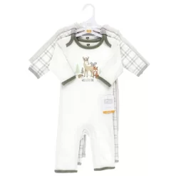 Hudson Baby Infant Boy Cotton Coveralls, Forest Deer
