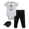 Little Treasure Baby Boy Cotton Bodysuit, Pant And Shoe 3pc Set, Mommys Man