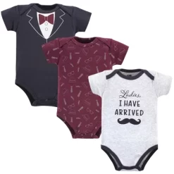 Hudson Baby Infant Boy Cotton Bodysuits 3pk, Burgundy Ladies I Have Arrived -Baby Nest Deals Store GUEST 921f4ecd f393 433f 84ef f40631441dfe