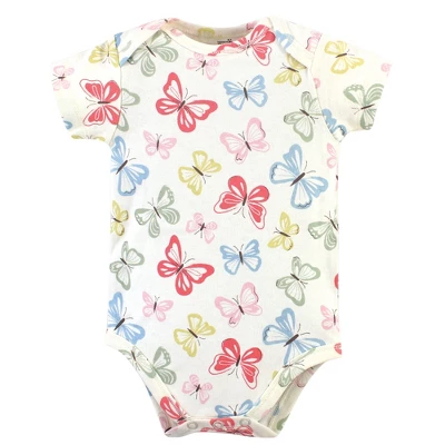 Touched By Nature Baby Girl Organic Cotton Bodysuits 5pk, Butterflies 3 Touched By Nature Baby Girl Organic Cotton Bodysuits 5pk, Butterflies - Image 3