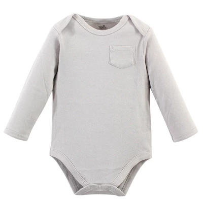 Touched By Nature Organic Cotton Long-Sleeve Bodysuits 5pk, Marching Elephant 1 Touched By Nature Organic Cotton Long-Sleeve Bodysuits 5pk, Marching Elephant