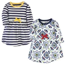 Touched By Nature Baby And Toddler Girl Organic Cotton Long-Sleeve Dresses 2pk, Pottery Tile -Baby Nest Deals Store GUEST 959a52a6 43c9 499b 9a93 a7bd46a2f38b