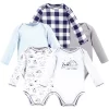 Touched By Nature Organic Cotton Long-Sleeve Bodysuits 5pk, Arctic