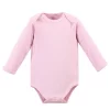 Touched By Nature Baby Girl Organic Cotton Long-Sleeve Bodysuits 5pk, Cherry Blossom