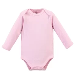 Touched By Nature Baby Girl Organic Cotton Long-Sleeve Bodysuits 5pk, Cherry Blossom