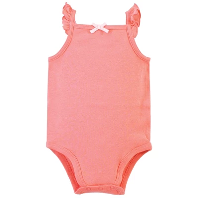 Touched By Nature Baby Girl Organic Cotton Bodysuits 5pk, Peach 1 Touched By Nature Baby Girl Organic Cotton Bodysuits 5pk, Peach