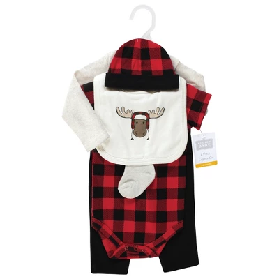 Hudson Baby Unisex Baby Cotton Layette Set, Winter Moose 1 Hudson Baby Unisex Baby Cotton Layette Set, Winter Moose
