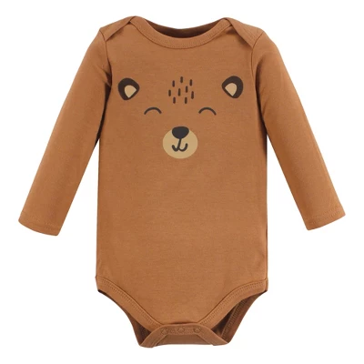 Hudson Baby Unisex Baby Cotton Long-Sleeve Bodysuits, Woodland Animals 2 Hudson Baby Unisex Baby Cotton Long-Sleeve Bodysuits, Woodland Animals - Image 2