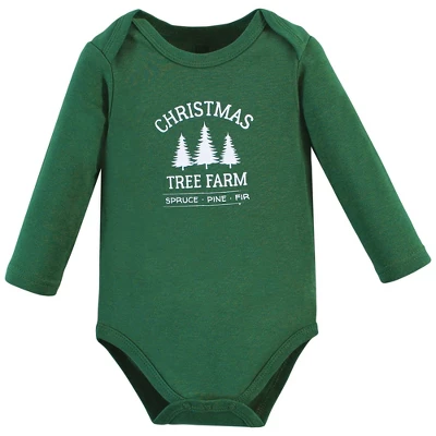 Hudson Baby Unisex Baby Cotton Long-Sleeve Bodysuits, Christmas Tree 3 Hudson Baby Unisex Baby Cotton Long-Sleeve Bodysuits, Christmas Tree - Image 3