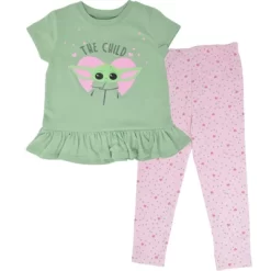 Star Wars The Mandalorian The Child Baby Girls T-Shirt And Leggings Outfit Set Infant -Baby Nest Deals Store GUEST 9c3592f9 5dab 45e6 a309 162700316b62