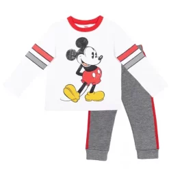 Disney Mickey Mouse Baby Boys Long Sleeve T-Shirt Fleece Pant Set White/Gray -Baby Nest Deals Store GUEST 9c6442a2 6e42 45f1 aab9 46f6ab2135b6