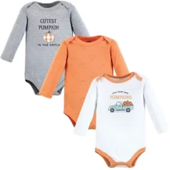 Hudson Baby Infant Boy Cotton Long-Sleeve Bodysuits, Pumpkin Truck 3-Pack -Baby Nest Deals Store GUEST 9eb98ca5 865a 4271 9d4b e5798b083096