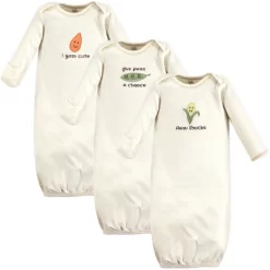 Touched By Nature Baby Organic Cotton Long-Sleeve Gowns 3pk