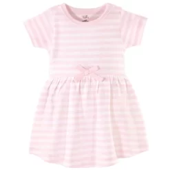 Touched By Nature Baby And Toddler Girl Organic Cotton Short-Sleeve Dresses 2pk, Wild Flowers