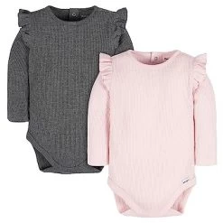 Gerber Baby Girls' Ruffle Long Sleeve Onesies® Bodysuits - 2-Pack -Baby Nest Deals Store GUEST a22c0ded 2acd 4c9f 841e b400c7c26a3e