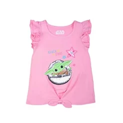 Star Wars Girl's 2-Pack Baby Yoda Reach For The Stars Sequin Flutter Sleeve Shirt, Legging Pants And Bow Hair Scrunchie Set For Infant -Baby Nest Deals Store GUEST a30ae9c1 3b84 4d44 9201 ddd5dde6a3e8