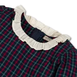 Hope & Henry Girls' 3/4 Sleeve Ruffle Trim Party Dress, Infant