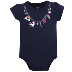 Little Treasure Baby Girl Cotton Bodysuit And Pant Set, Rainbow Charms