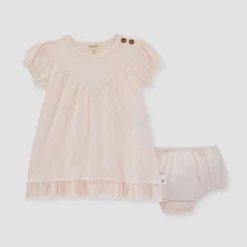 Burt's Bees Baby Burt's Bees Baby® Baby Girls' Pointelle Dress & Diaper Cover Set - Light Pink -Baby Nest Deals Store GUEST a6159124 a86e 4dce b01e bc18c177328f